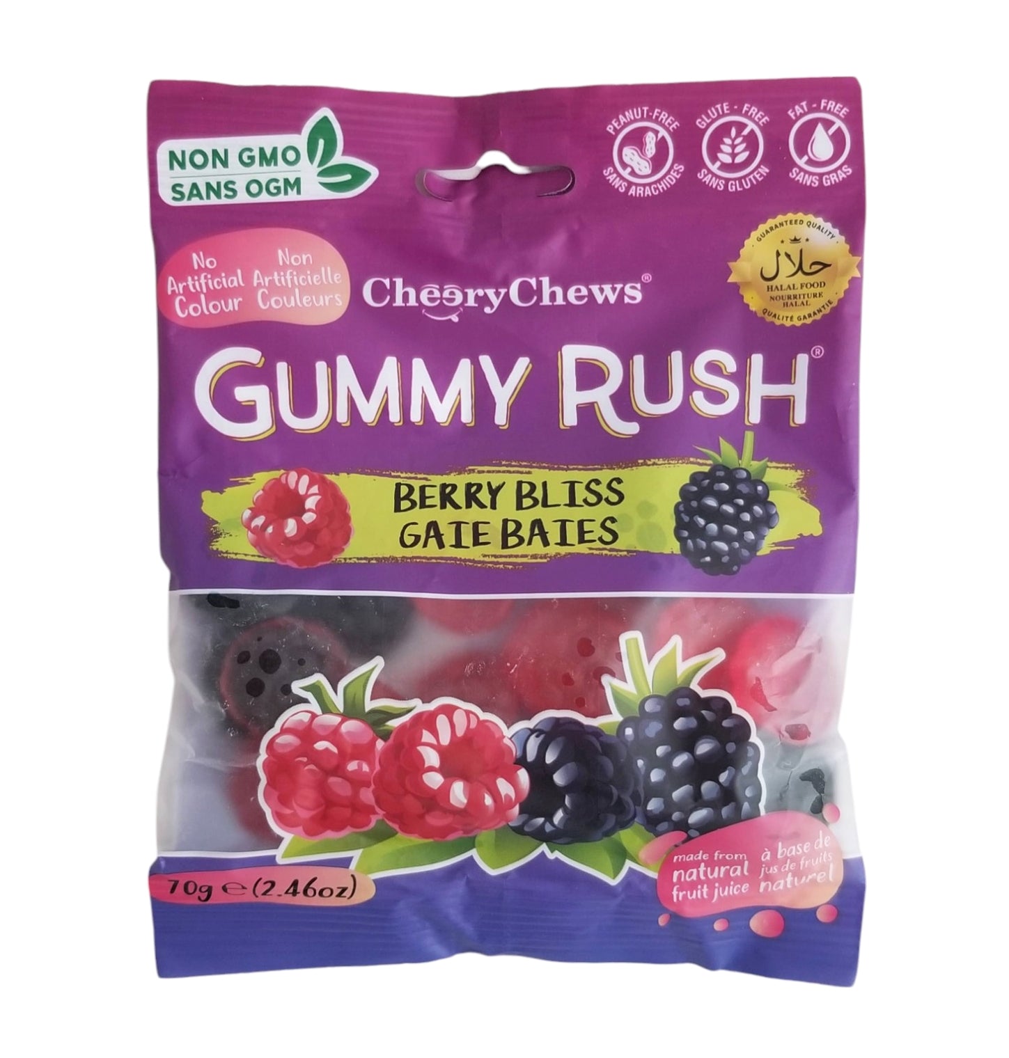 Gummy Rush Berry Bliss Gummies, 70g/2.5 oz