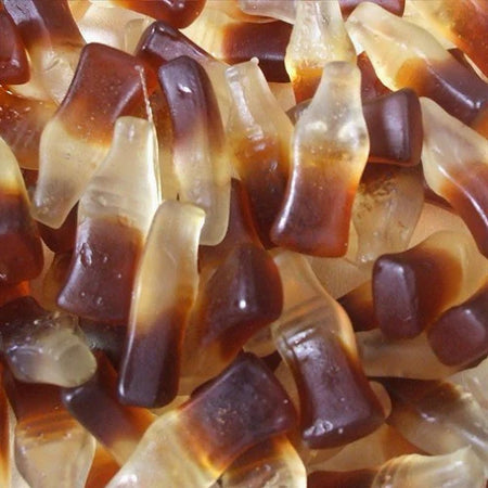 Close-up of coca cola gummy candies