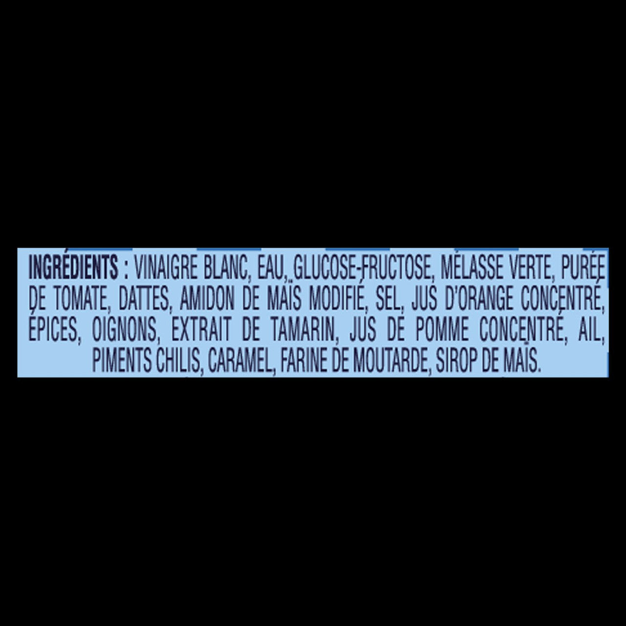 HP Sauce - Original 400ml/13.5 oz. Bottle Ingredients In French