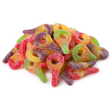 Huer Sour Suckers Gummy Candy, 120g/4.2 oz., Peg Bag, {Imported from Canada}