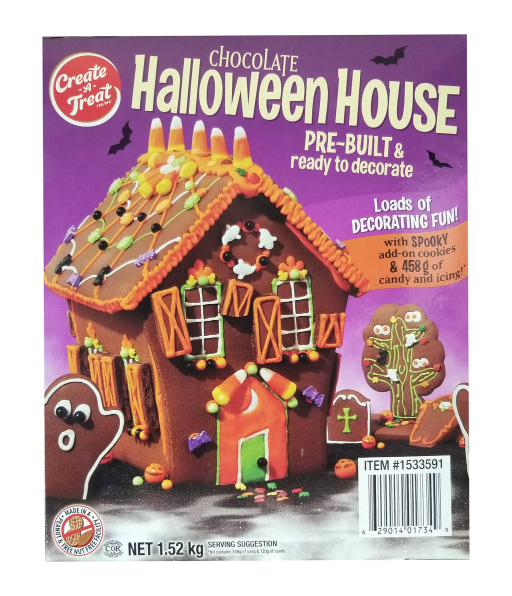 Create-a-Treat Chocolate Pre-Built Halloween House Kit, 1.52kg/3.3 lbs. Box {Imported from Canada}