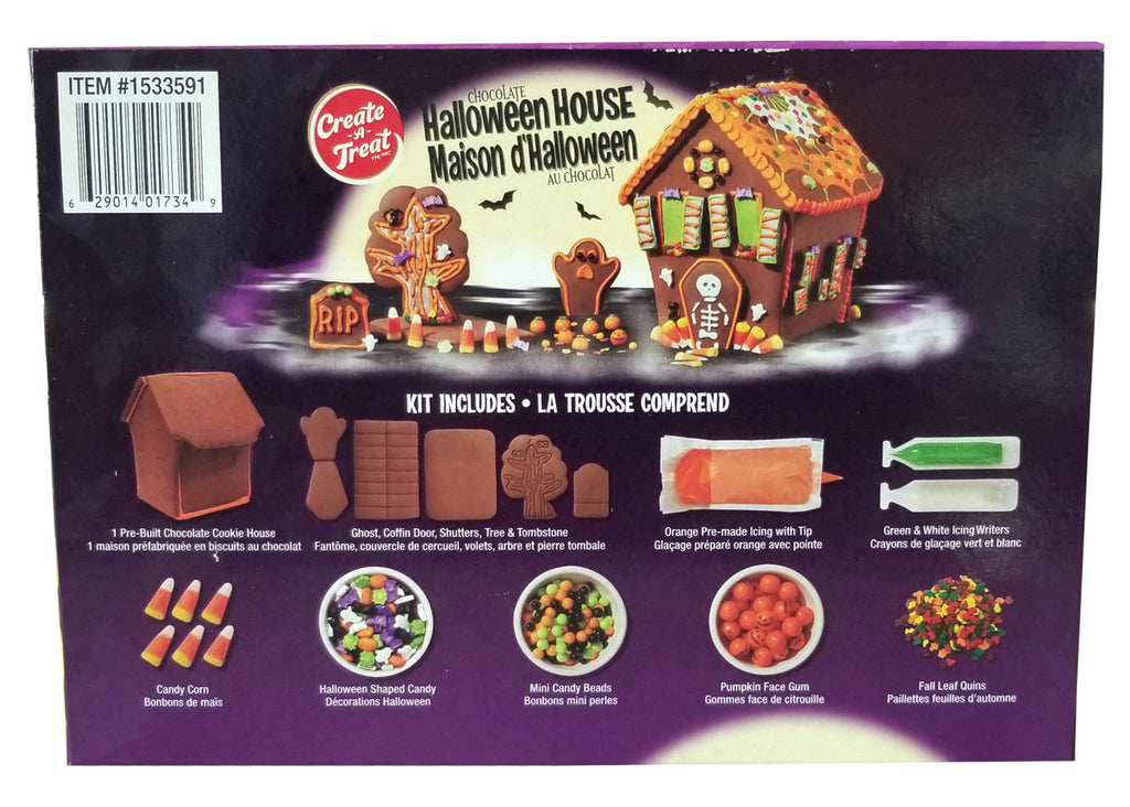 Create-a-Treat Chocolate Pre-Built Halloween House Kit, 1.52kg/3.3 lbs. Box {Imported from Canada}