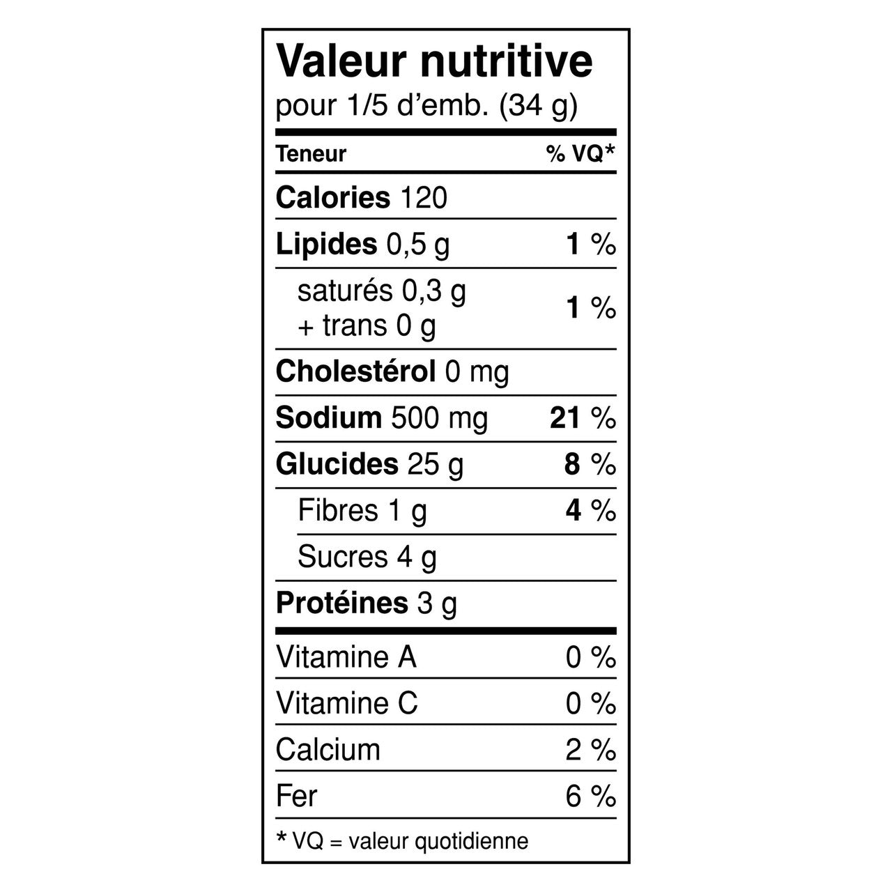 Hamburger Helper, 3 Cheese Manicotti, 170g/6oz. Box Nutrition Facts In French