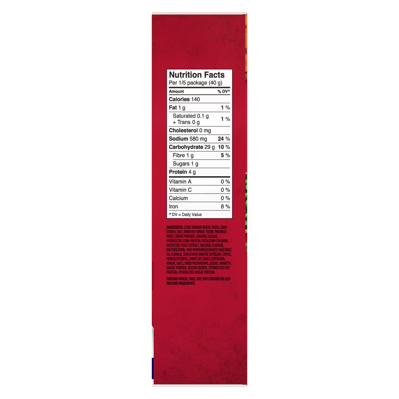 Hamburger Helper Beef Noodle, 200g/7.1oz Box Nutrition Facts