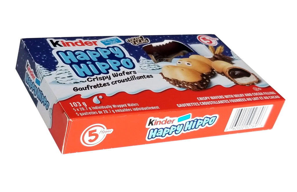 Kinder Happy Hippo Cocoa Cream Biscuits, 5ct, 103g/3.6 oz. Box {Imported from Canada}