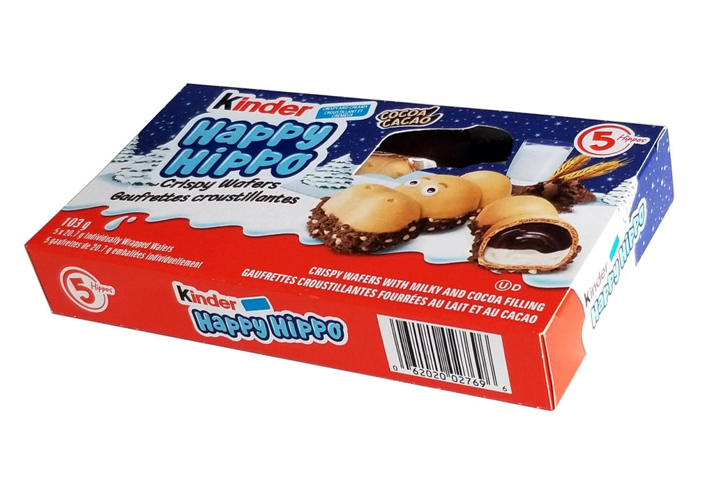 Kinder Happy Hippo Cocoa Cream Biscuits, 5ct, 103g/3.6 oz. Box {Imported from Canada}