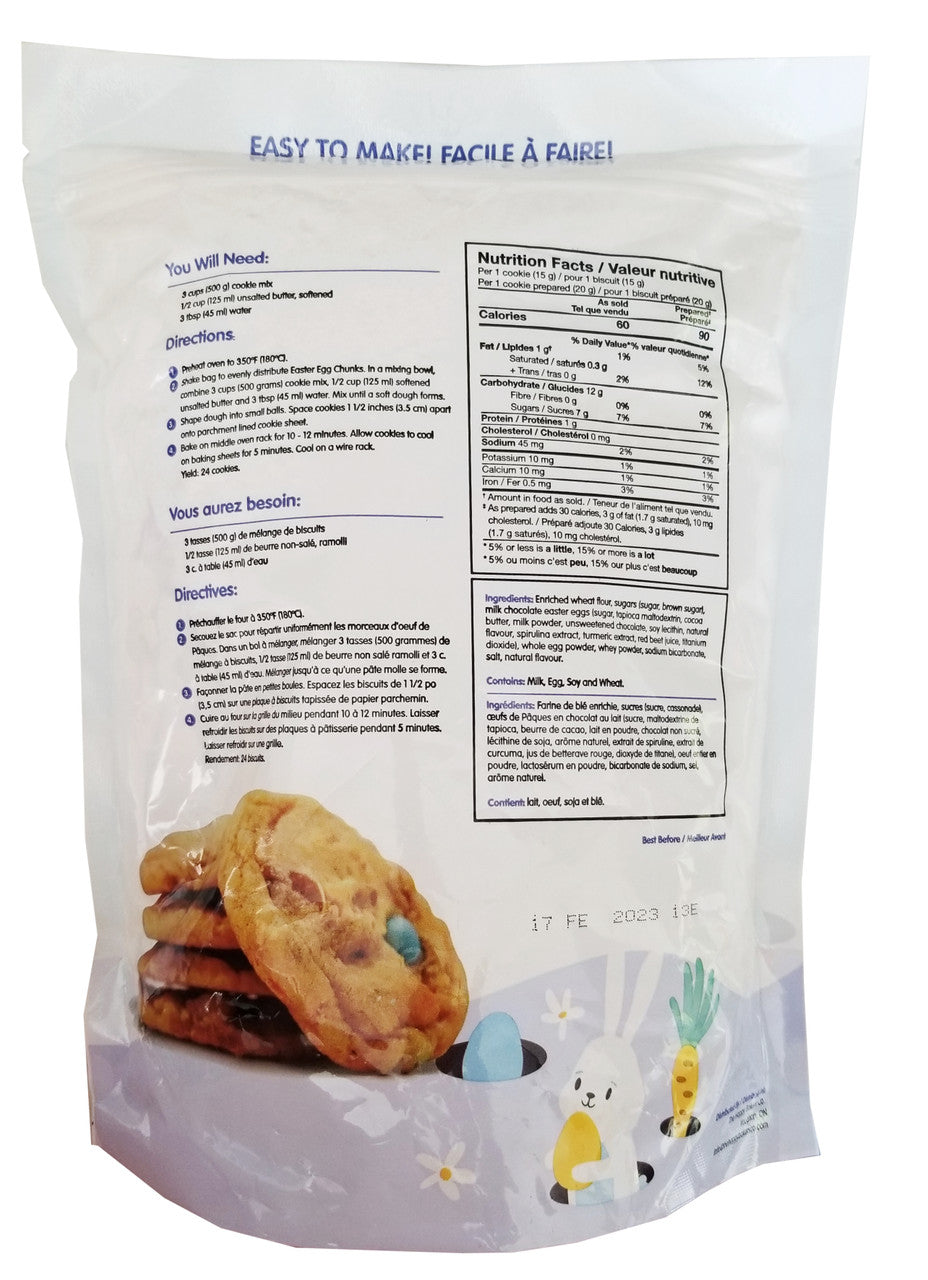 The Happy Bakers Co. Cookie Mix with Easter Egg Chunks, 1.5kg/3.3 lbs., {Imported from Canada}