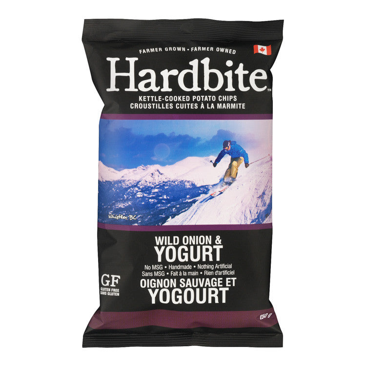 Hardbite Wild Onion & Yogurt All Natural Potato Chips, 150g/5.3oz., {Imported from Canada}