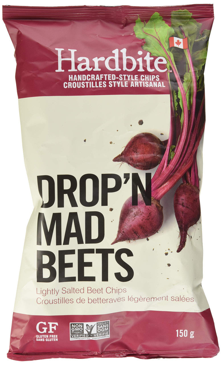 Hardbite Drop 'N Mad, Beet Chips, 150g/5.2 oz Bag