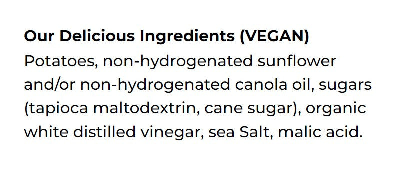 Hardbite Rock Salt and Vinegar All Natural Potato Chips, 150g/5.3oz., {Imported from Canada}