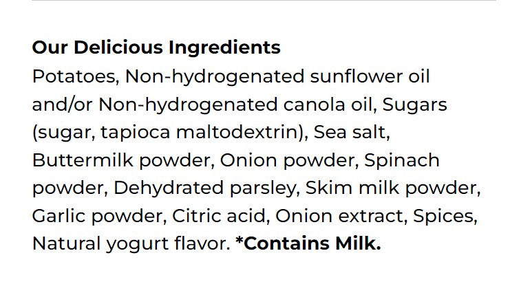 Hardbite Wild Onion & Yogurt All Natural Potato Chips, 150g/5.3oz., {Imported from Canada}