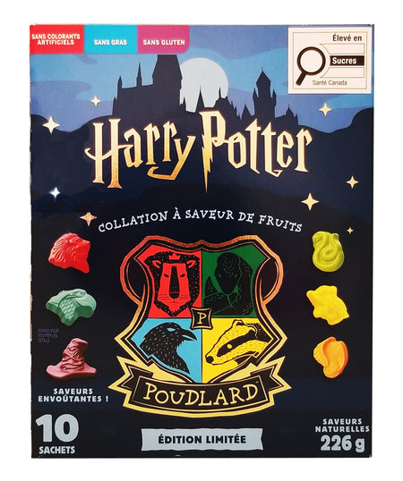 Harry Potter Hogwarts Fruit Snacks 226g back of box