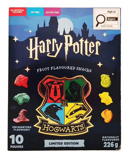 Harry Potter Hogwarts Fruit Snacks Gummies 226g front of box