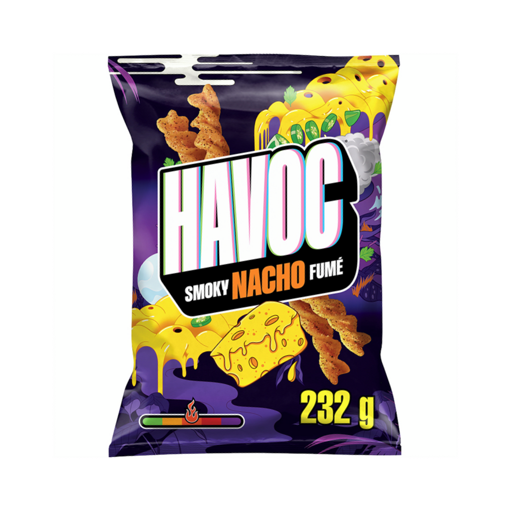 Havoc Smoky Nacho Fume Twisted Corn Chips, 232g/8 oz. Bag