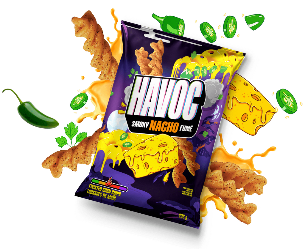 Havoc Smoky Nacho Fume Twisted Corn Chips, 232g/8 oz. Bag