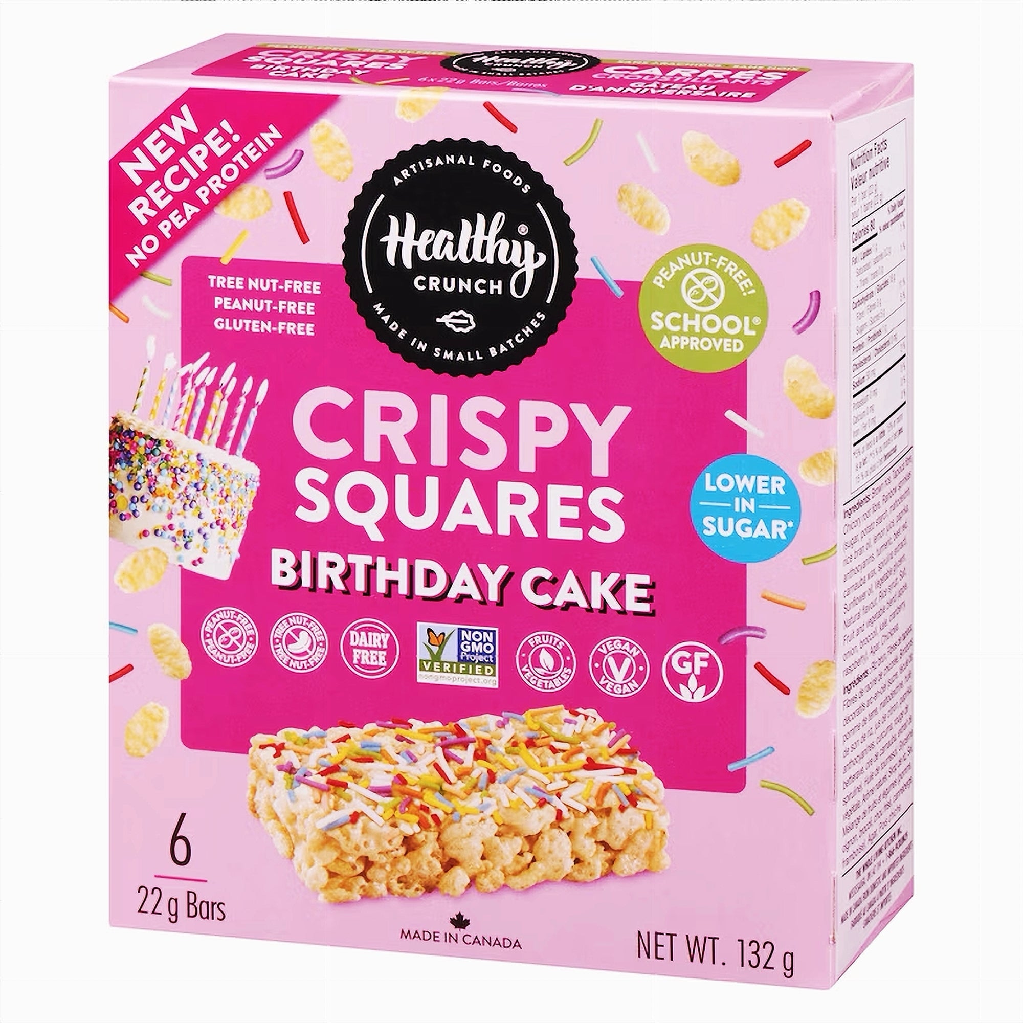 Healthy Crunch Barbie Birthday Cake Crispy Squares 132g second angle view