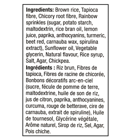 Healthy Crunch Barbie Birthday Cake Crispy Squares 132g ingredients — vegan, gluten-free, non-GMO