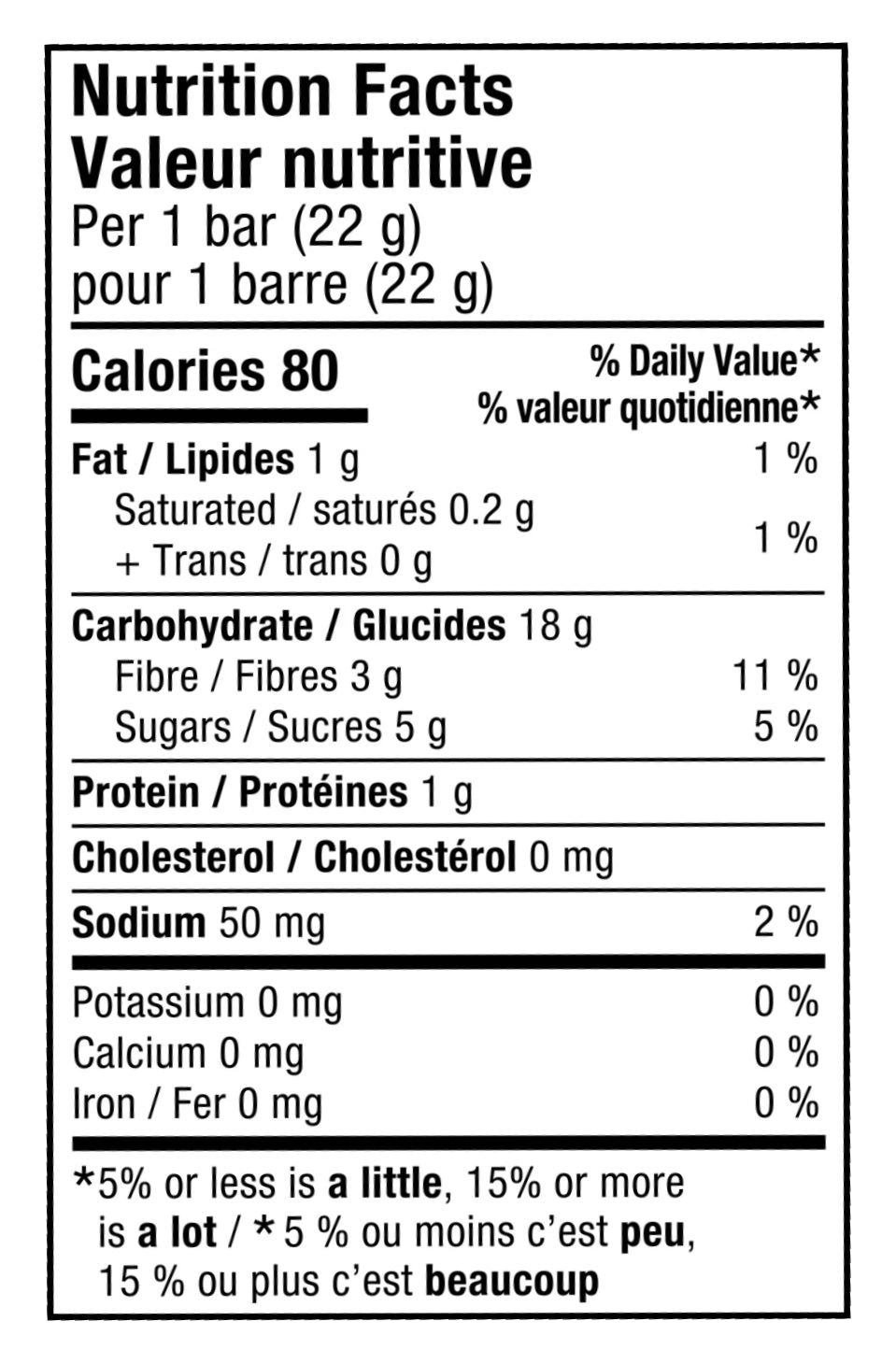 Nutrition facts label for Healthy Crunch Barbie Pink Birthday Cake Crispy Squares, 132g/4.6 oz bar on a white background