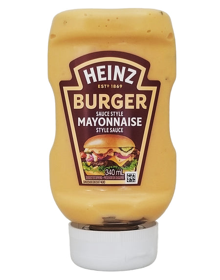Heinz Burger Mayonnaise 340ml bottle on a white background