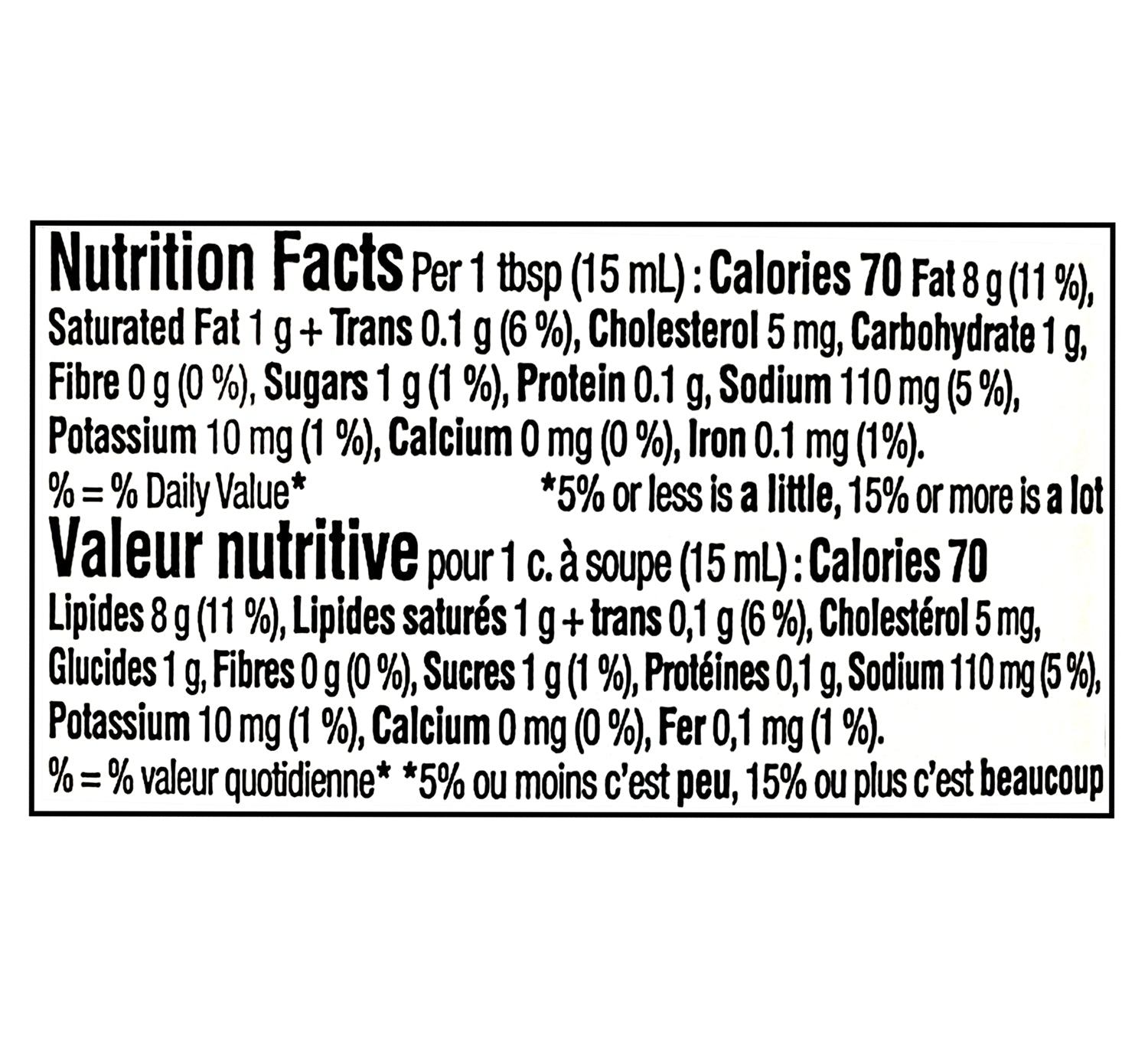 Heinz Burger Style Mayonnaise Sauce 340ml – nutrition facts