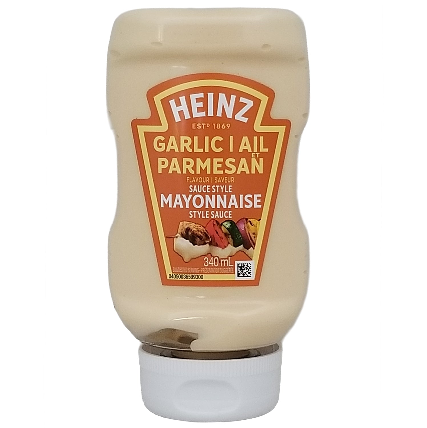 Heinz Garlic Parmesan Mayonnaise Sauce 340ml – front view