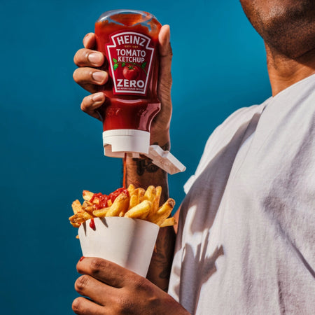 Heinz ZERO Tomato Ketchup, No Added Sugar or Salt, 375ml (12.6 fl oz)