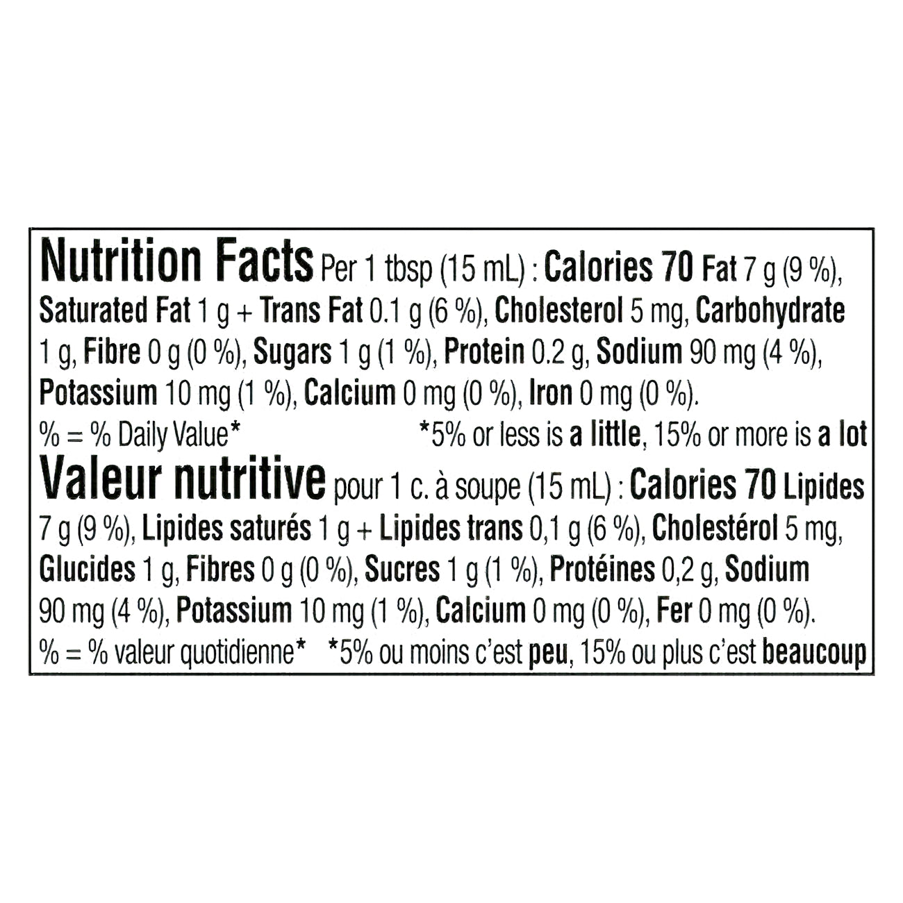 Nutrition facts label for Heinz Smoky Bacon Mayonnaise Sauce, 340ml/11.9 oz on a white background.