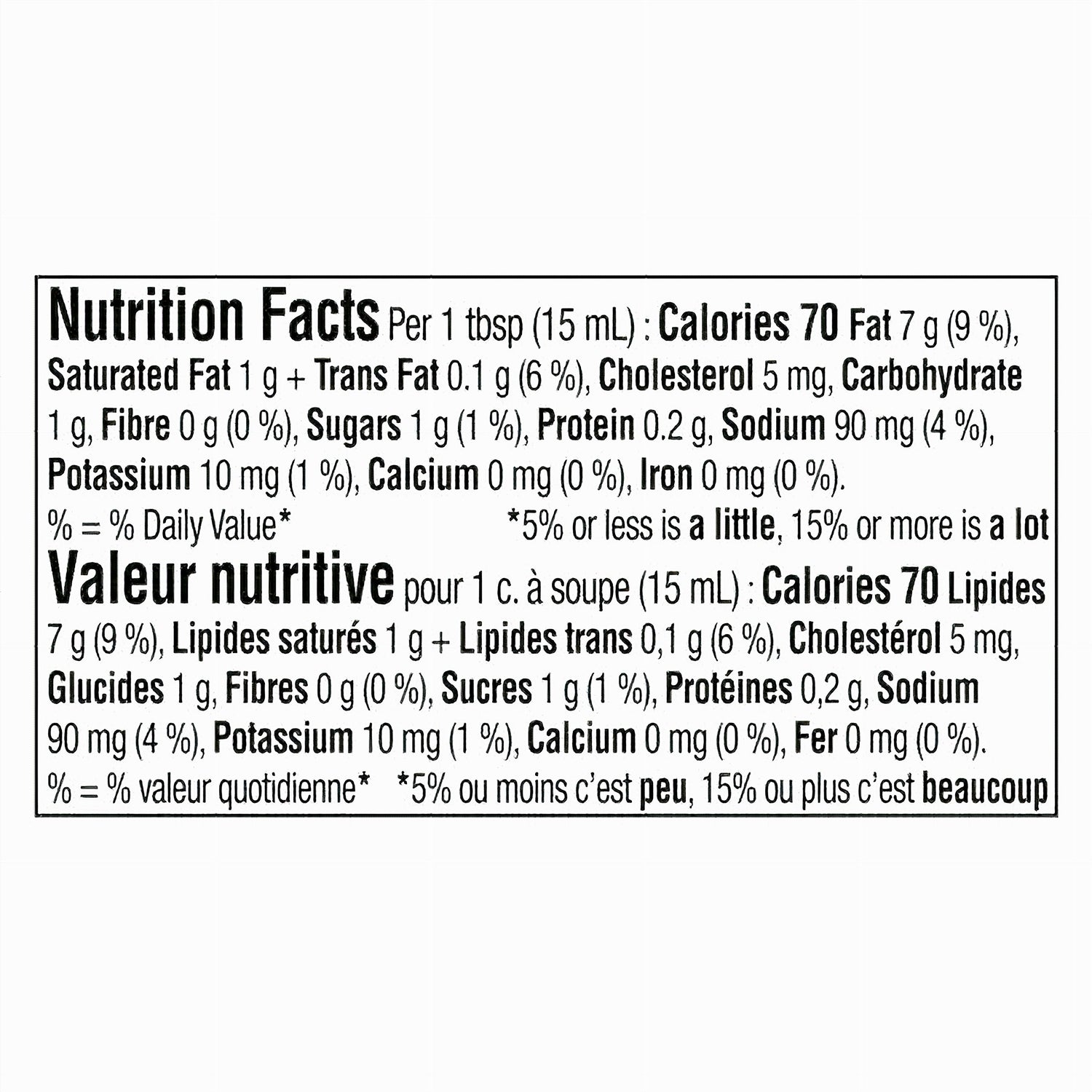 Heinz Smoky Bacon Mayonnaise Sauce 340ml – nutrition facts