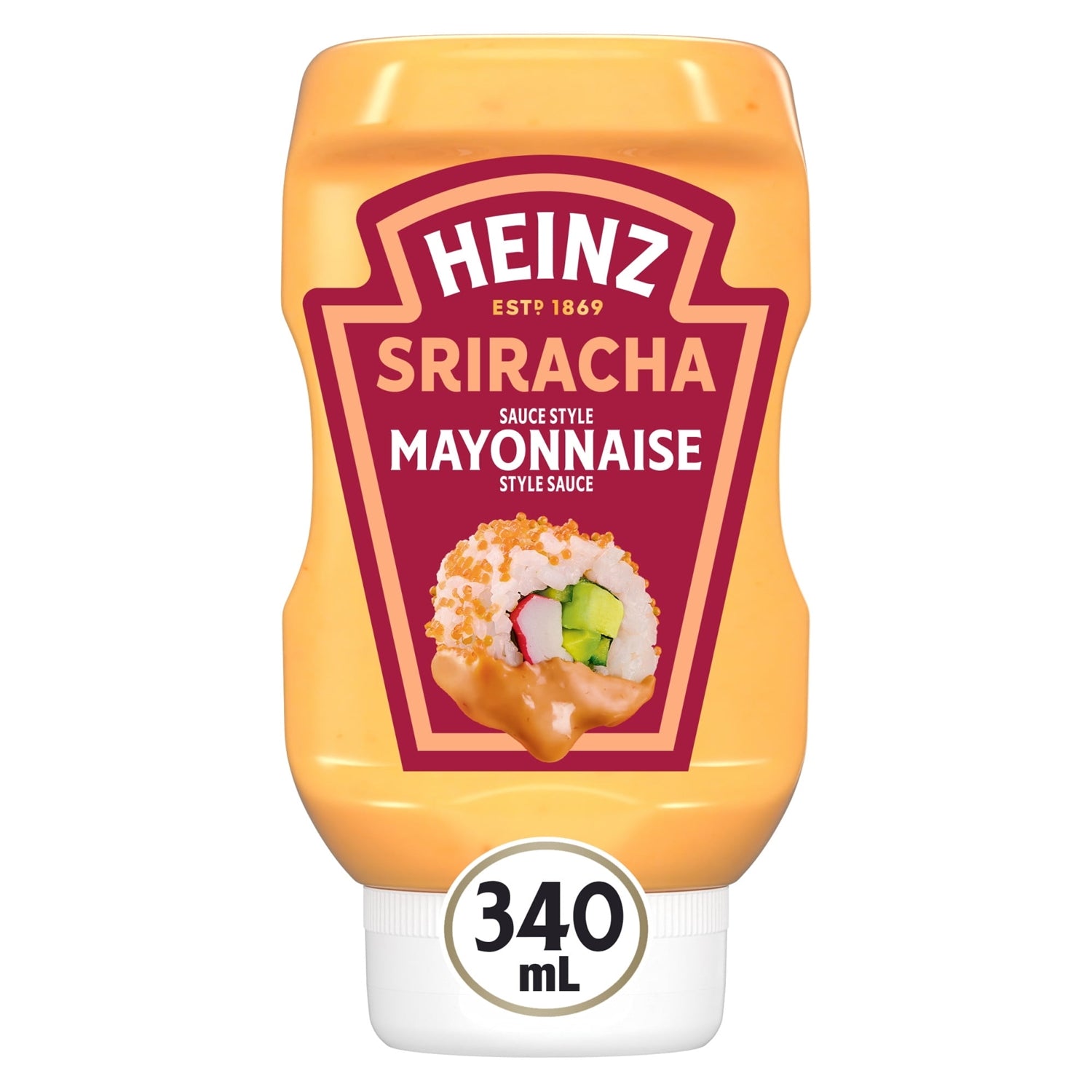 Heinz Sriracha Mayonnaise Sauce 340ml – front view 3