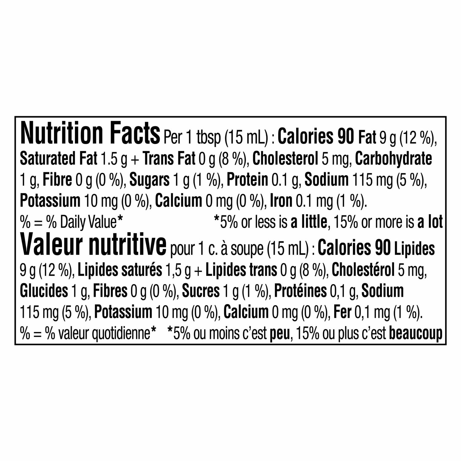 Heinz Sriracha Mayonnaise Sauce 340ml – nutrition facts