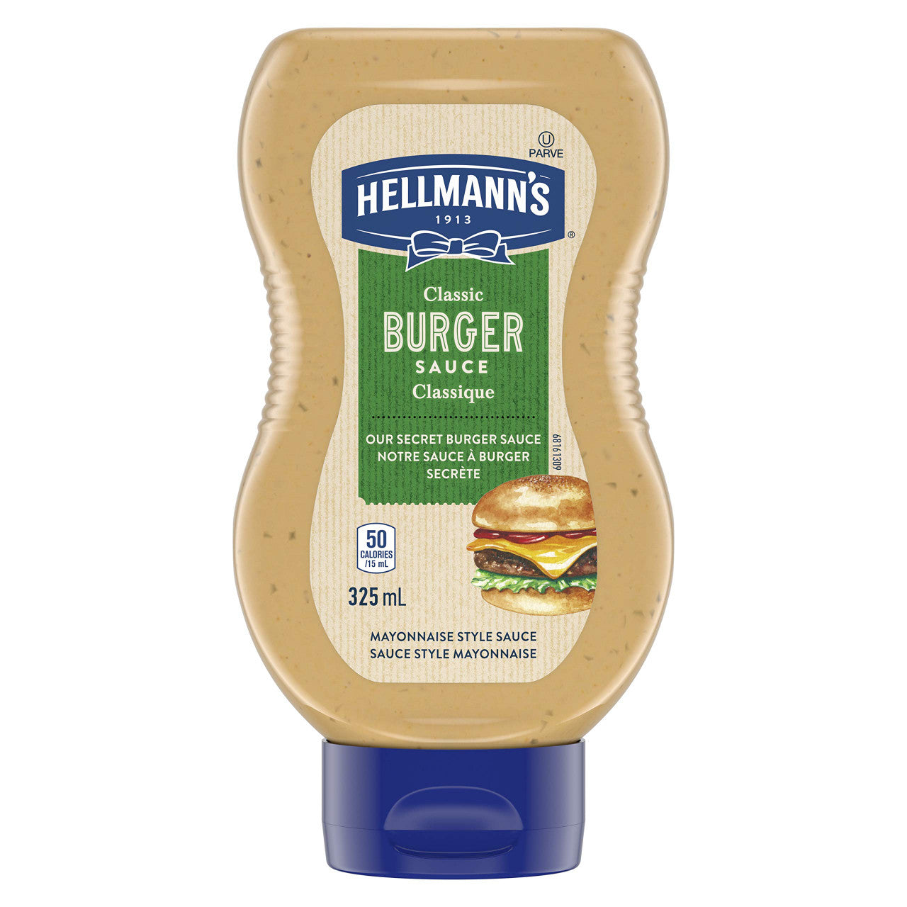 Hellmann's Classic Burger Sauce, Gluten Free and Certified Kosher, 325ml/11 fl.oz. Bottle