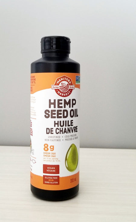 Manitoba Harvest Certified Organic Hemp Oil, 355ml/12.4 fl. oz., Bottle (Imported from Canada)