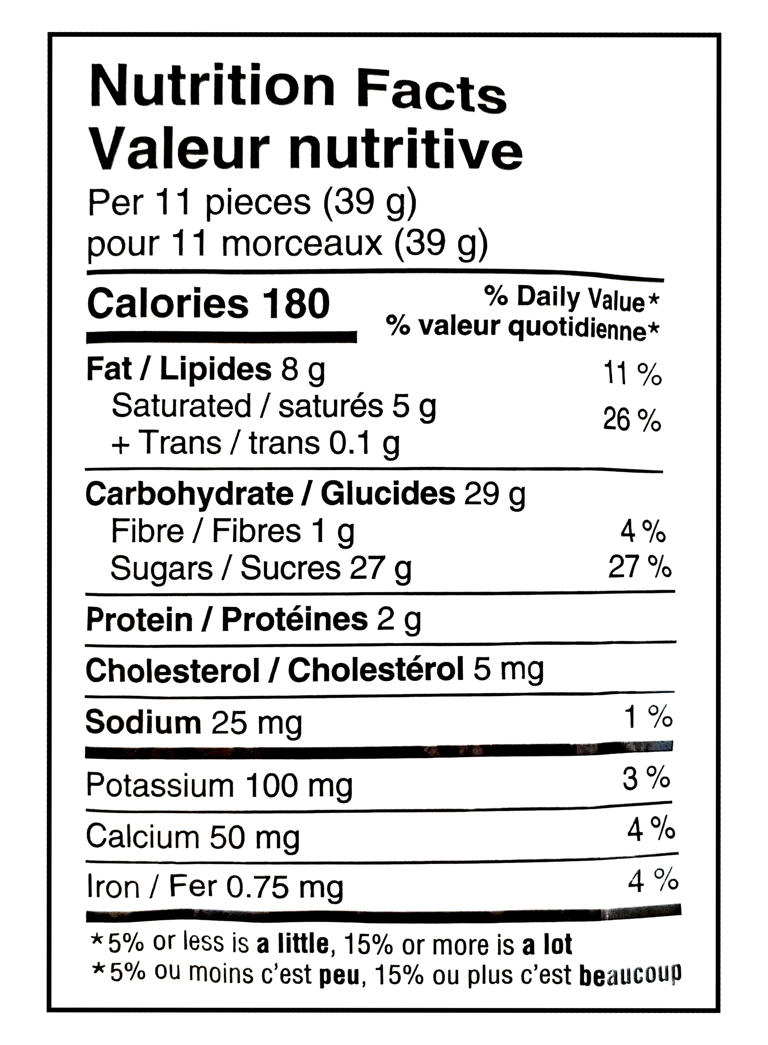 Hershey's Milk Chocolate Rainbow Eggies, 200g/7.1 oz. - Nutrition Facts Label