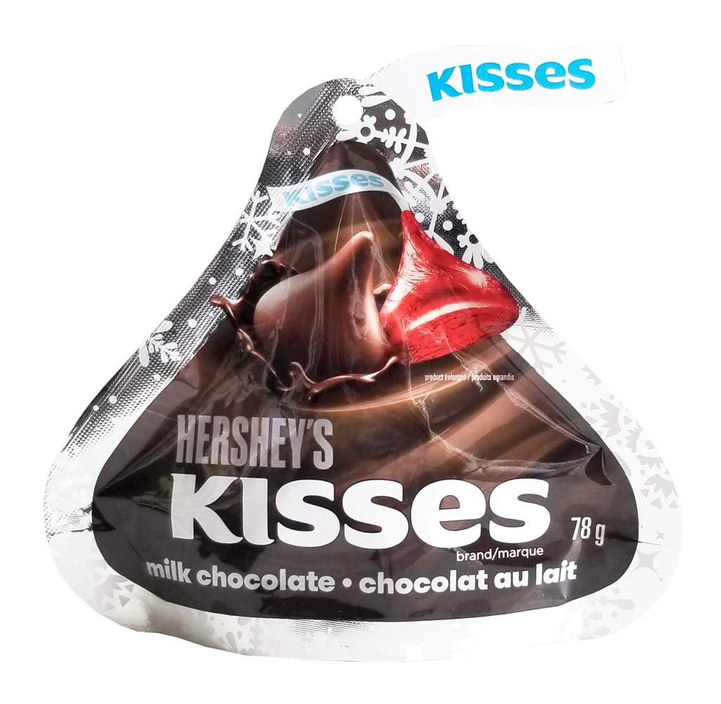 Hershey's Holiday Milk Chocolate Kisses, Red, Green, and Silver Wrapping, 78g/2.7 oz. Bag