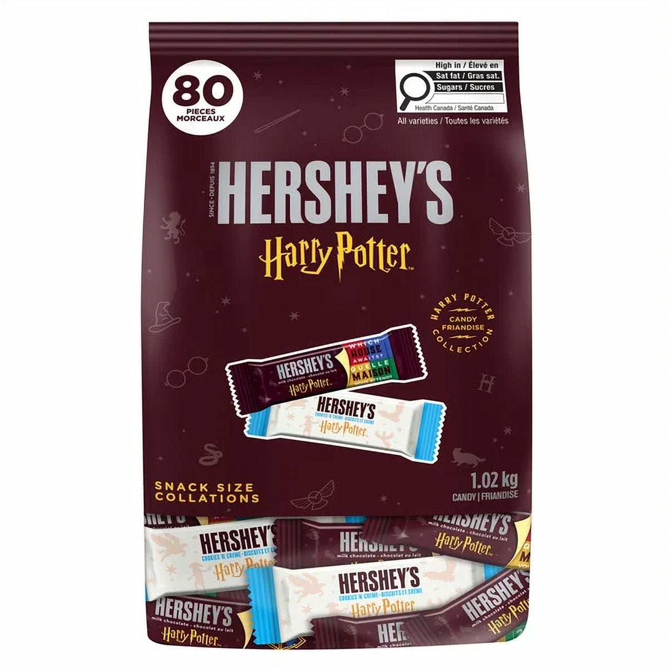 Hershey's Harry Potter candy package on a white background