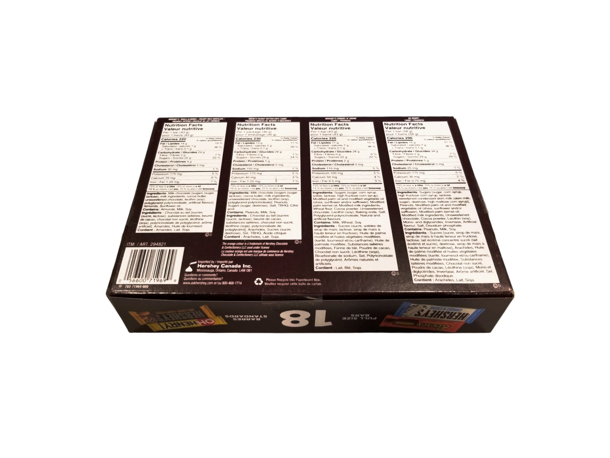 Hershey's Full Size Bars Variety Pack 18ct bottom