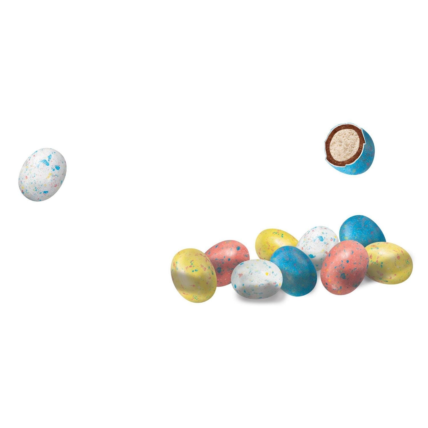 Colorful Easter eggs on a white background