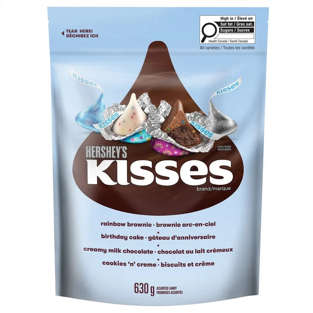 Hershey's Assorted Kisses, Four Flavors, 630g/22.2 oz. - Front Of Bag