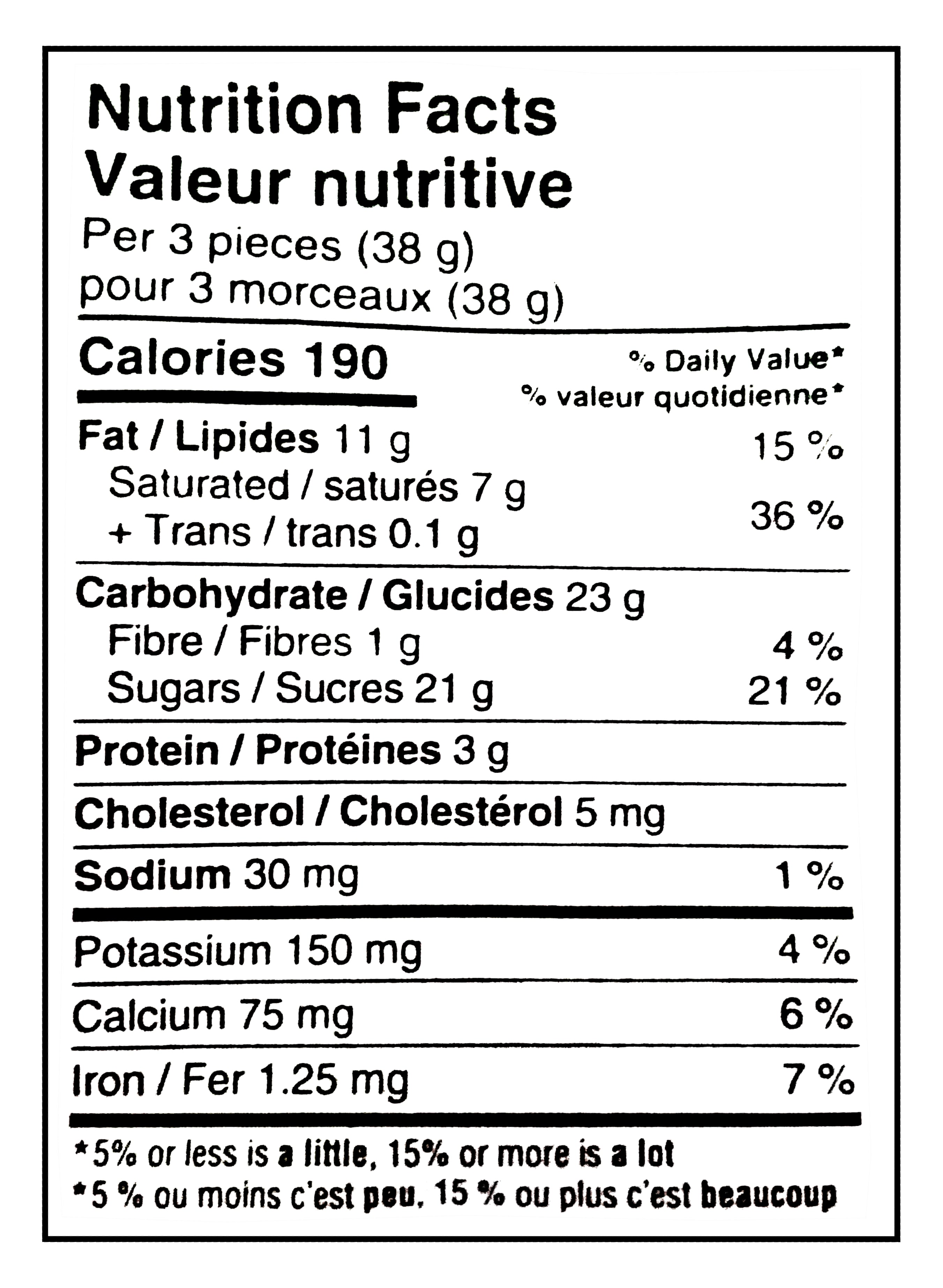 Nutrition facts label for Hershey's Milk Chocolate Snack-Size Bars, Harry Potter 267g/9.4 oz with detailed calorie and ingredient information.