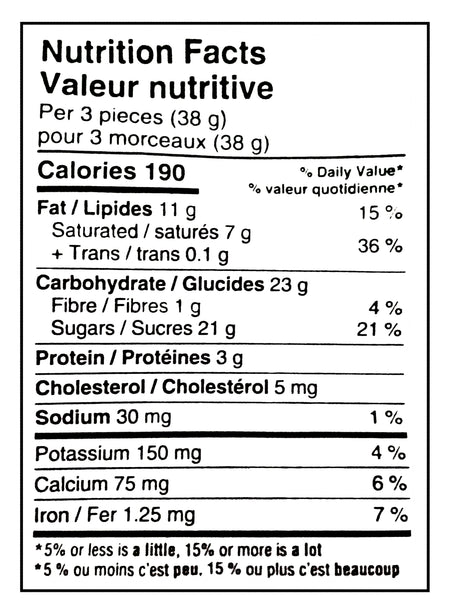 Nutrition facts label for Hershey's Milk Chocolate Snack-Size Bars, Harry Potter 267g/9.4 oz with detailed calorie and ingredient information.