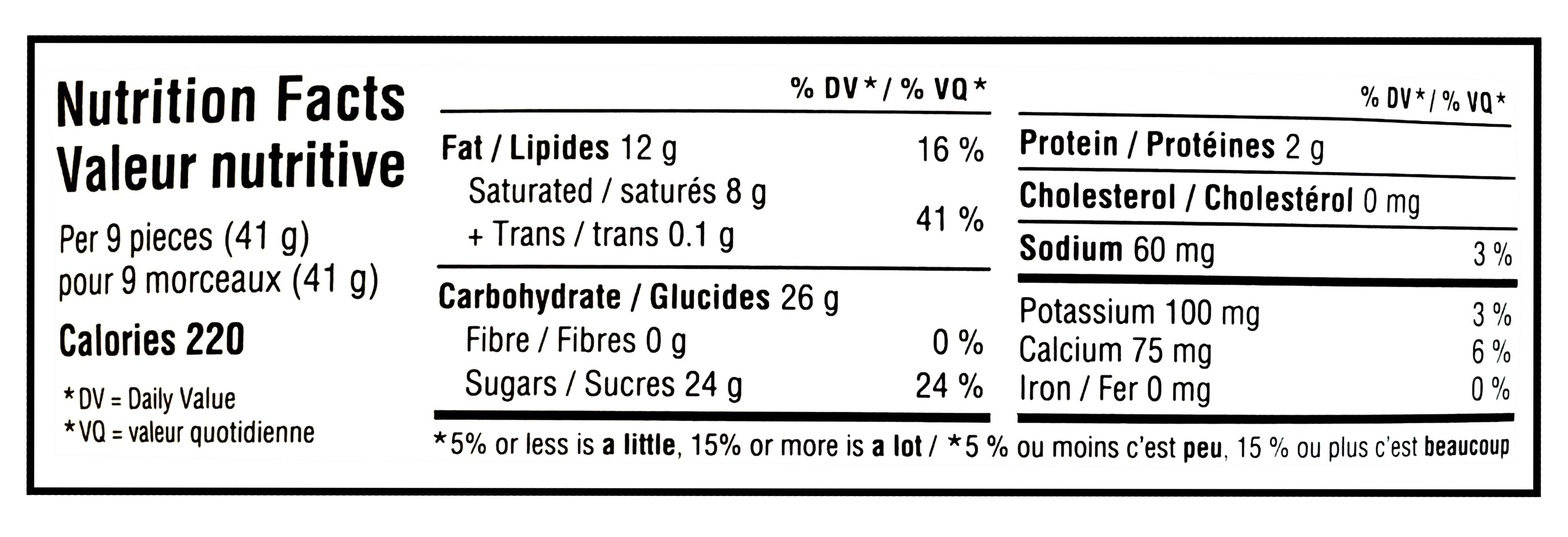 Hershey's Easter Harry Potter Butterbeer Flavored Kisses, 180g/6.3 oz. - Nutrition Facts Label