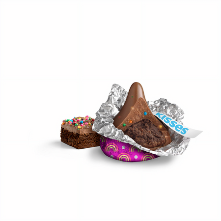 Hershey's Assorted Kisses, Four Flavors, 630g/22.2 oz. - Rainbow Brownie Kisses