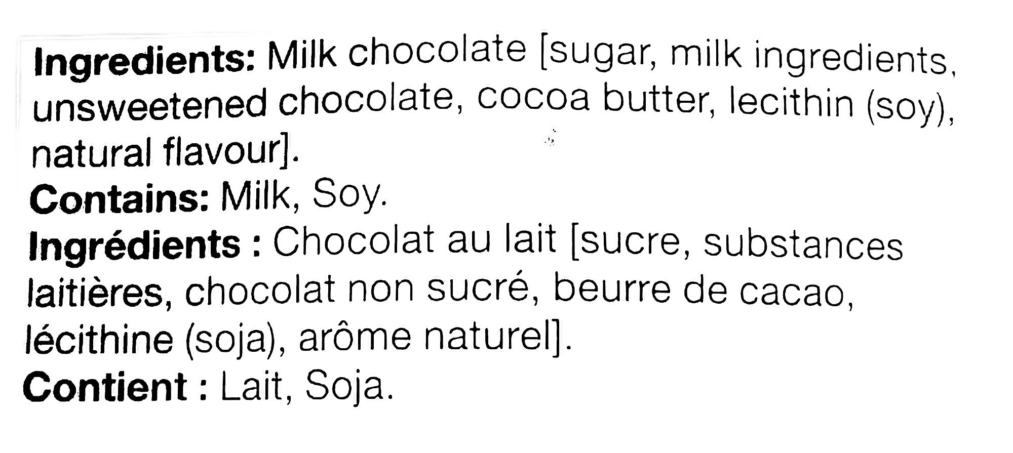 Hershey's Wizarding World of Harry Potter Kisses, 180g/6.3 oz. Bag, ingredients label.