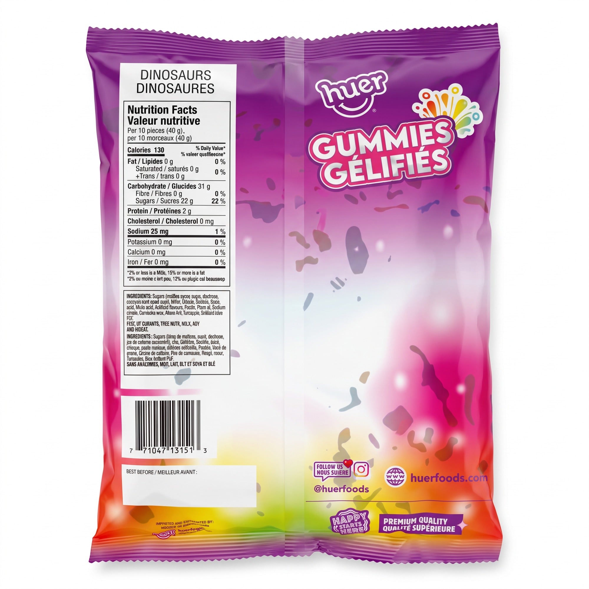 Huer Dinosaurs Gummies - Bulk Candy Bag 1kg (35 oz)