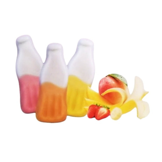 Huer Frosty Milkshake Bottle Gummies, Strawberry, Mango & Banana Flavors, 900g/2 lb