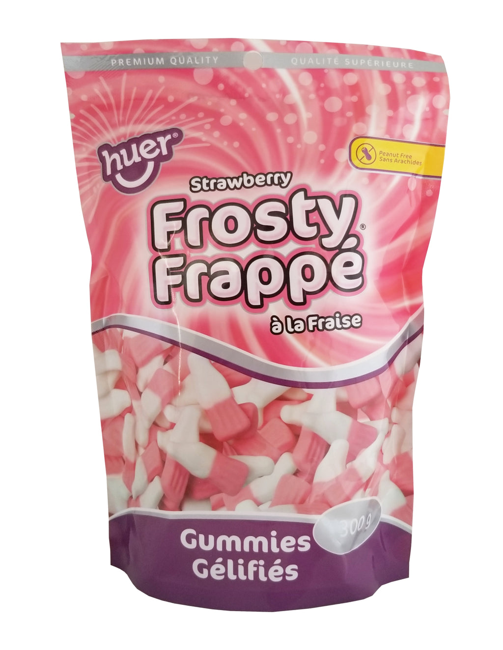 Huer Strawberry Frosty Bottle Gummies, 300g/10.5 oz