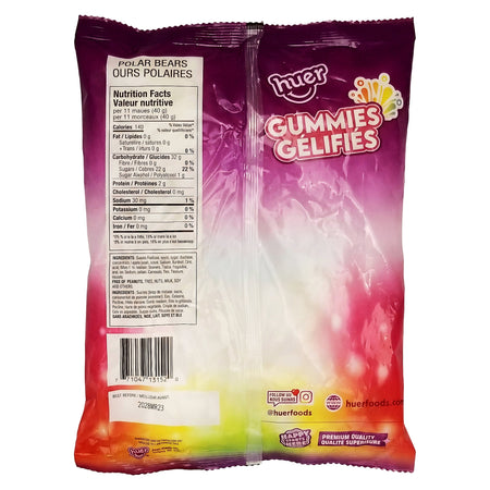 Huer Polar Bears Sour Gummy Candy – Bulk Bag 1kg (35.3 oz)