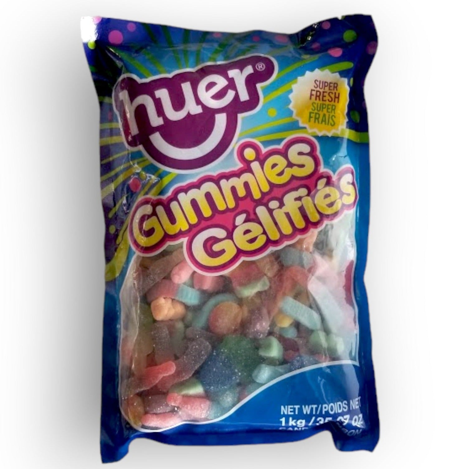 Huer Sour Gummy Mix, 1kg/2.2 lb