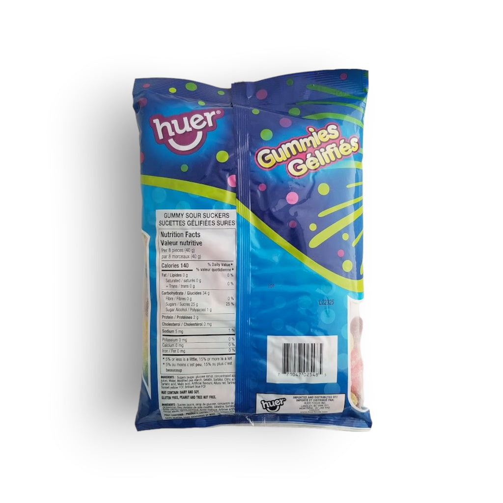 Huer Gummy Sour Suckers, 1kg/2.2 lb