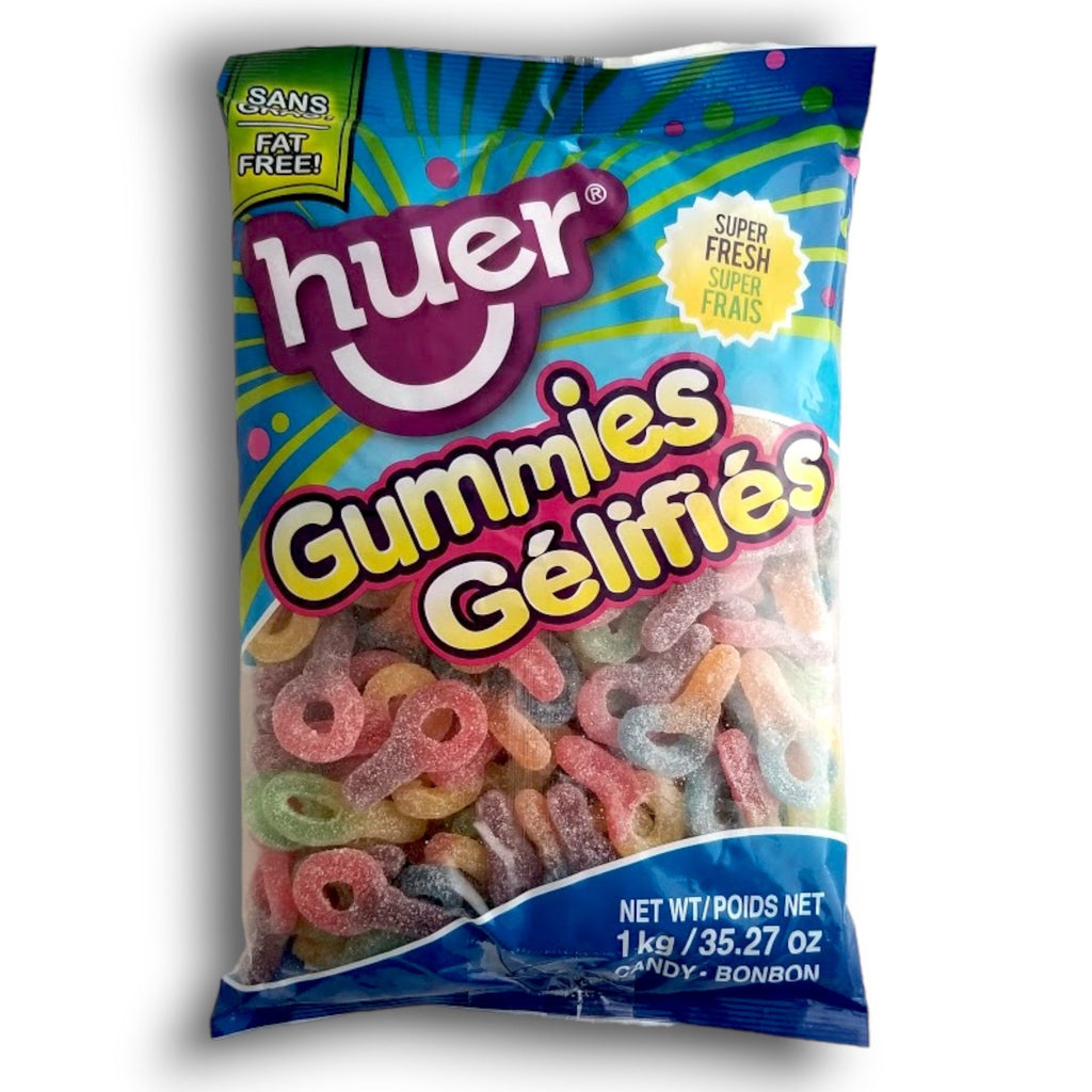 Huer Gummy Sour Suckers, 1kg/2.2 lb